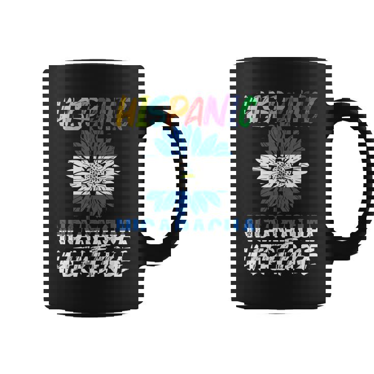 Nicaragua Flag Sunflower Hispanic Heritage Month Nicaraguan Coffee Mug