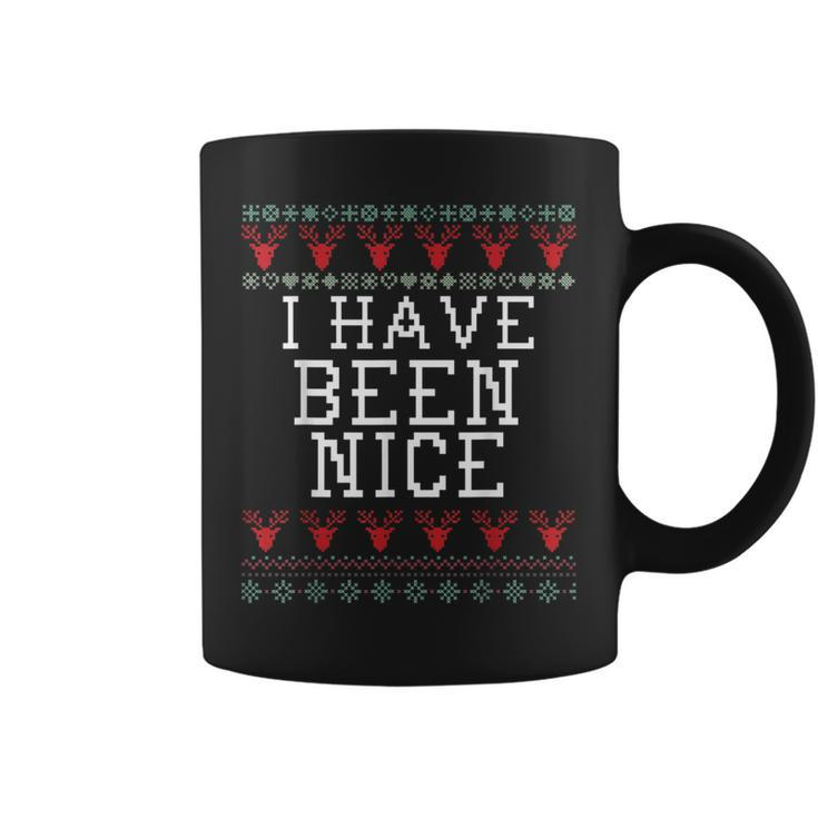 Nice Holiday Ugly Christmas Sweater Coffee Mug