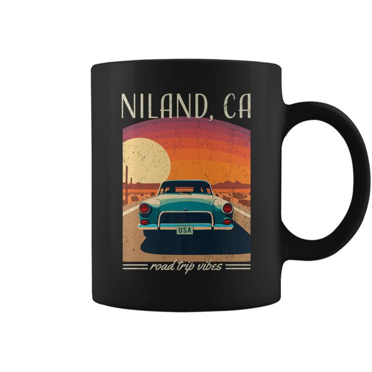 Niland Ca Retro Highway Nostalgic Vintage Car Coffee Mug