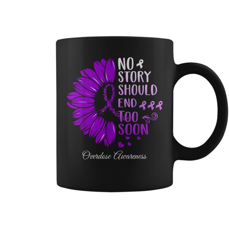 No Story Should End Too Soon Overdose Purple Ribbon Coffee Mug