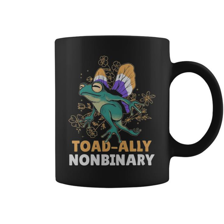 Nonbinary Pride Frog Funny Nonbinary Gift  - Nonbinary Pride Frog Funny Nonbinary Gift  Coffee Mug