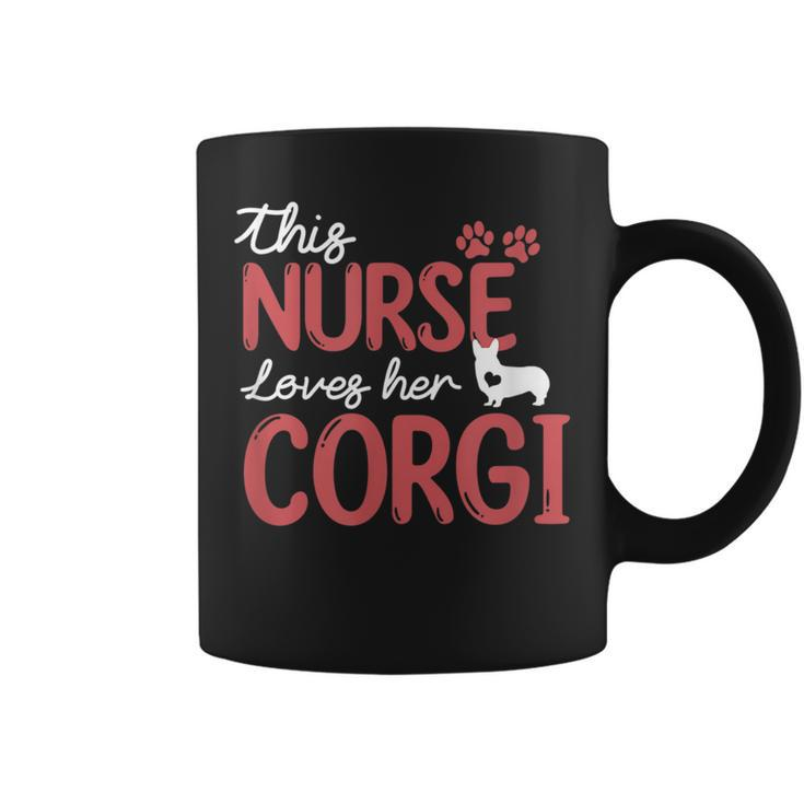 Nurse Loves Corgi Dog Pet Lovers Gifts For Mom Nurse  Coffee Mug