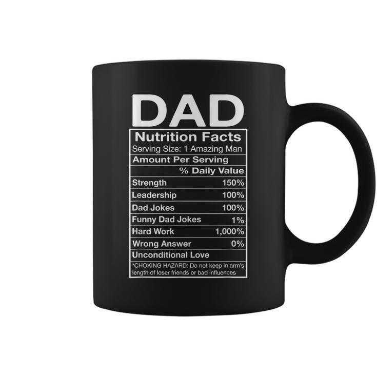 Nutrition Facts Dad Nutritional Facts Funny Fathers Day  Coffee Mug