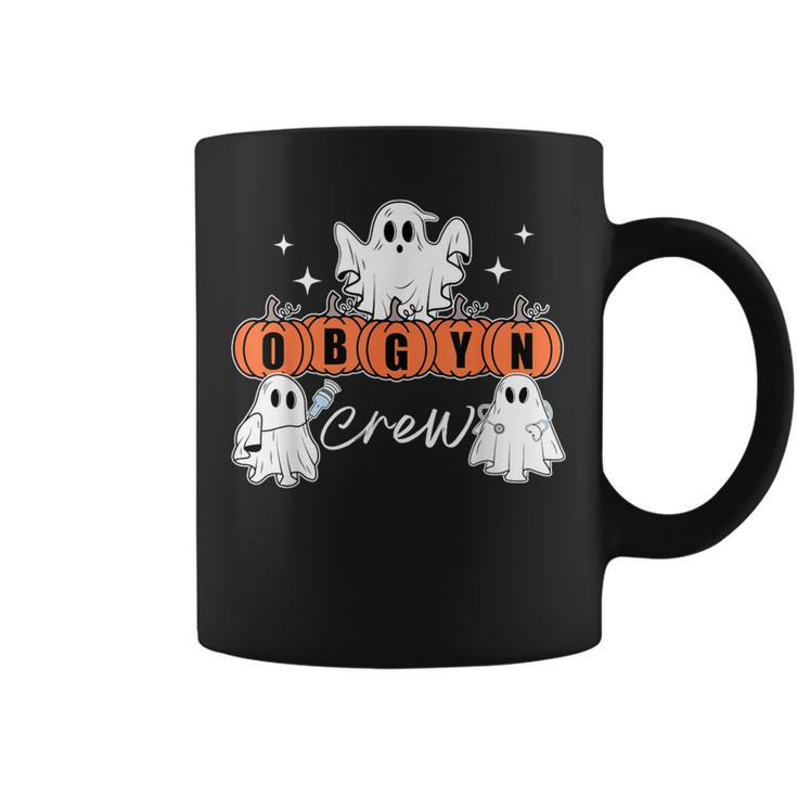 Obgyn Crew Halloween Ghost Obstetrics Nurse Squad Pumpkins Coffee Mug