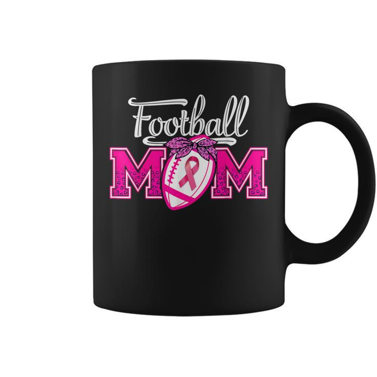 In October We Wear Pink Football Mom Breast Cancer Awareness Coffee Mug