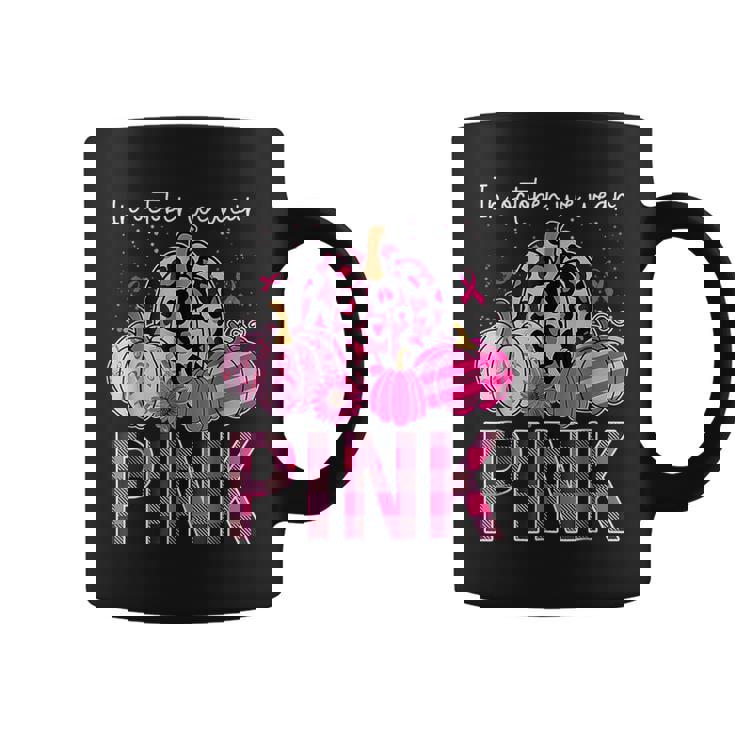 In October We Wear Pink Pumpkin Breast Cancer Awareness Coffee Mug