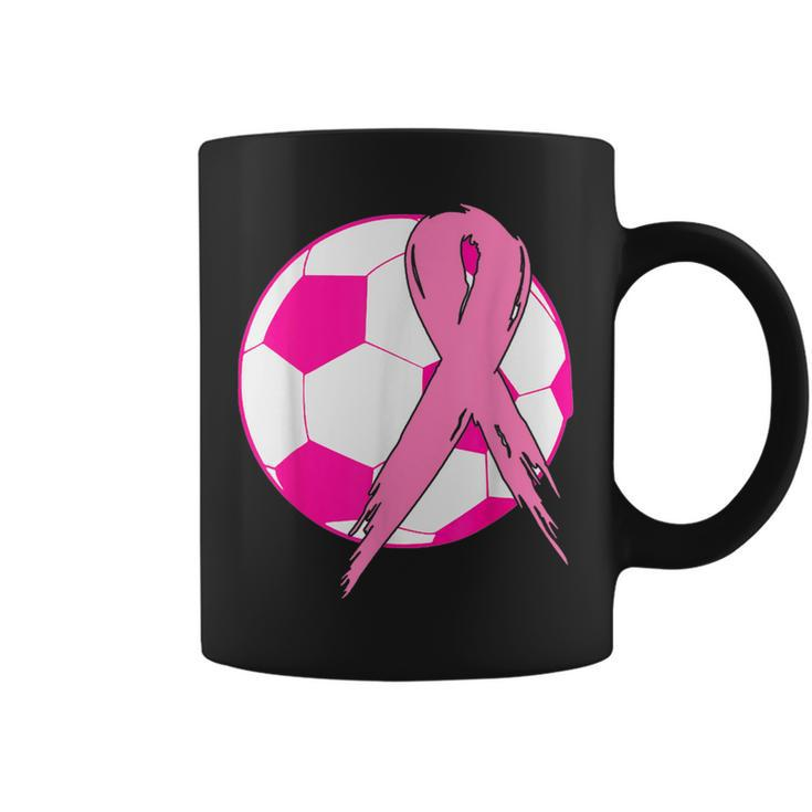 In October We Wear Pink Soccer Breast Cancer Awareness Coffee Mug