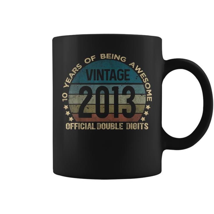 Official Double Digits 10Th Birthday 10 Year Old Vintage Coffee Mug