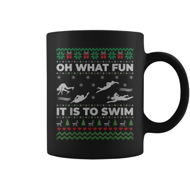 Oh What Fun It Is To Swim Ugly Christmas Sweater Coffee Mug