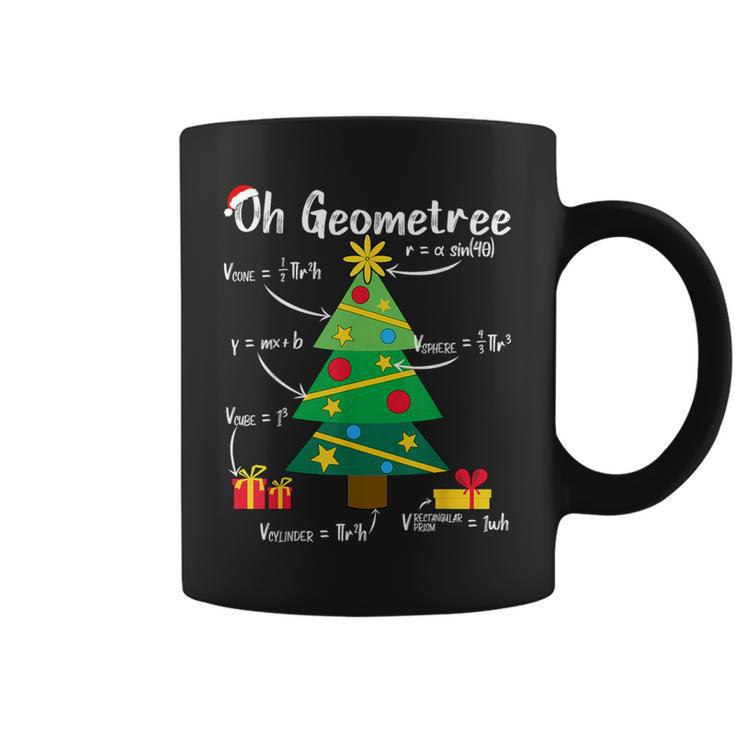 Oh Geometree Christmas Tree Geometry Math Teacher Coffee Mug