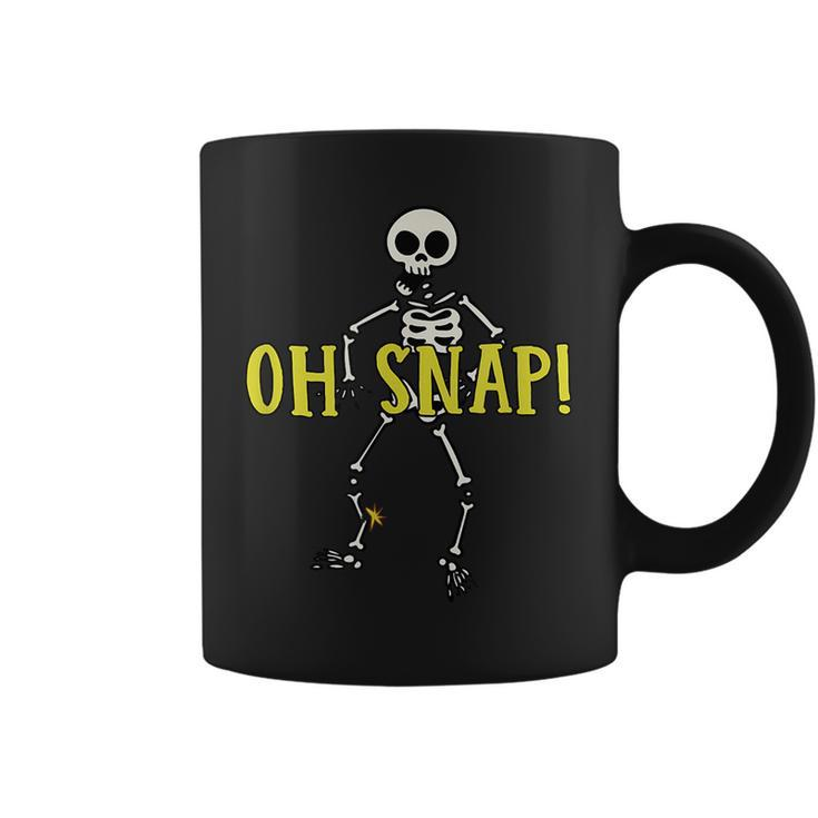 Oh Snap Skeleton Bone Breaking Halloween T   Coffee Mug