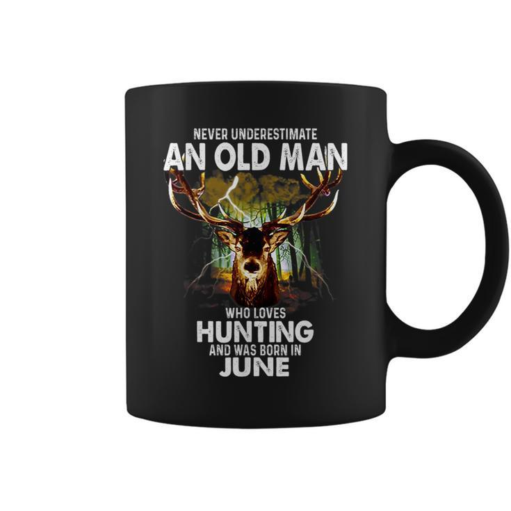 Old Man Loves Deer Hunting Born In June Gift For Mens Coffee Mug
