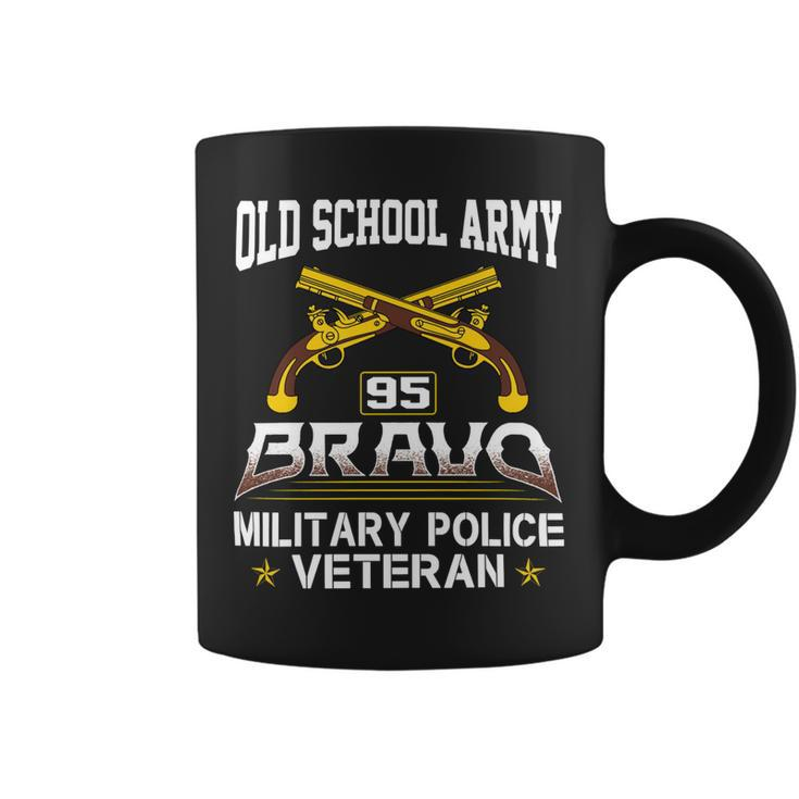 Old School Army 95 Bravo Military Police Veteran T Shirt Coffee Mug