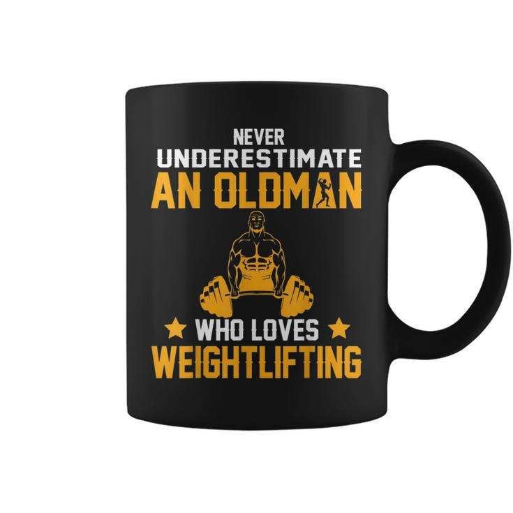 Oldman Weight Lifting  Gift For Daddy Who Loves The Gym Weight Lifting Funny Gifts Coffee Mug