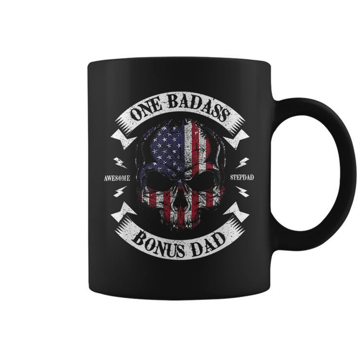 One Badass Bonus Dad Birthday Step Dad Fathers Day Gift Coffee Mug