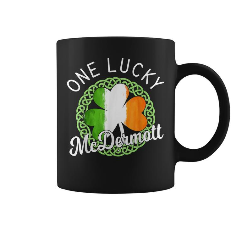 One Lucky Mcdermott Irish Family Name Coffee Mug