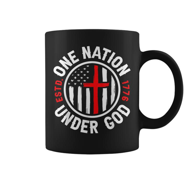 One Nation Under God American Flag Patriotic 4Th Of July  Coffee Mug