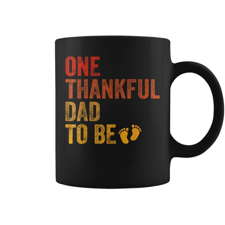 One Thankful Dad To Be Thanksgiving Pregnancy Announcement Coffee Mug