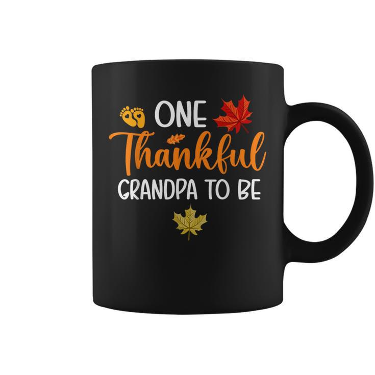 One Thankful Grandpa To Be Fall Thanksgiving Pregnancy Coffee Mug