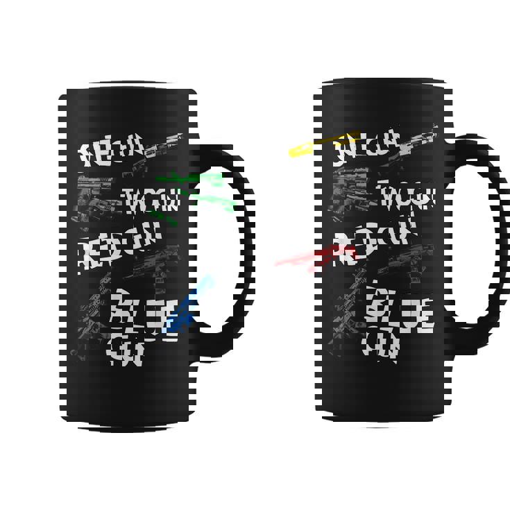 Oneguntwogunredgunbluegun  Coffee Mug