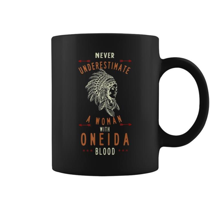 Oneida Native American Indian Woman Never Underestimate Native American Funny Gifts Coffee Mug