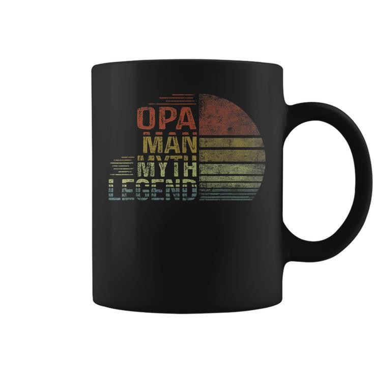 Opa Man Myth Legend Vintage Men Retro Classic Grandpa  Gift For Mens Coffee Mug