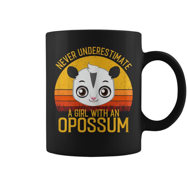 Opossum Never Underestimate A Girl With A Opossum Coffee Mug