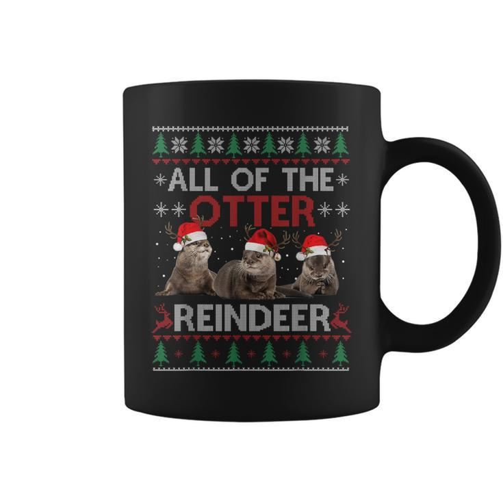 All Of Otter Reindeer Christmas Ugly Sweater Pajamas Xmas Coffee Mug