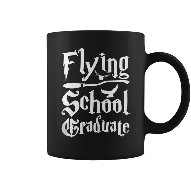 Owl Wizard School - Broom Flying School Graduate  Graduate Funny Gifts Coffee Mug