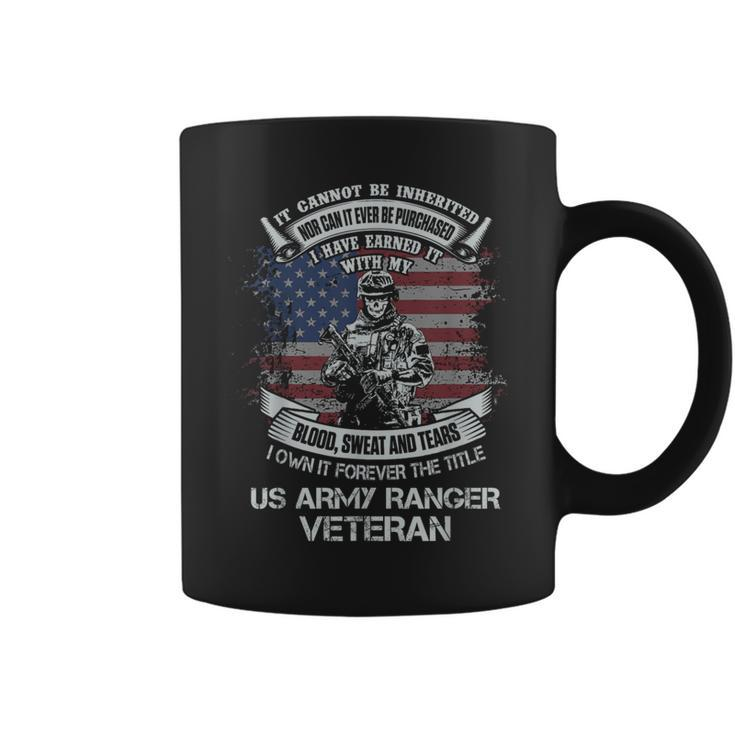 Own Forever The Title Us Army Ranger Veteran Patriotic Vet Coffee Mug