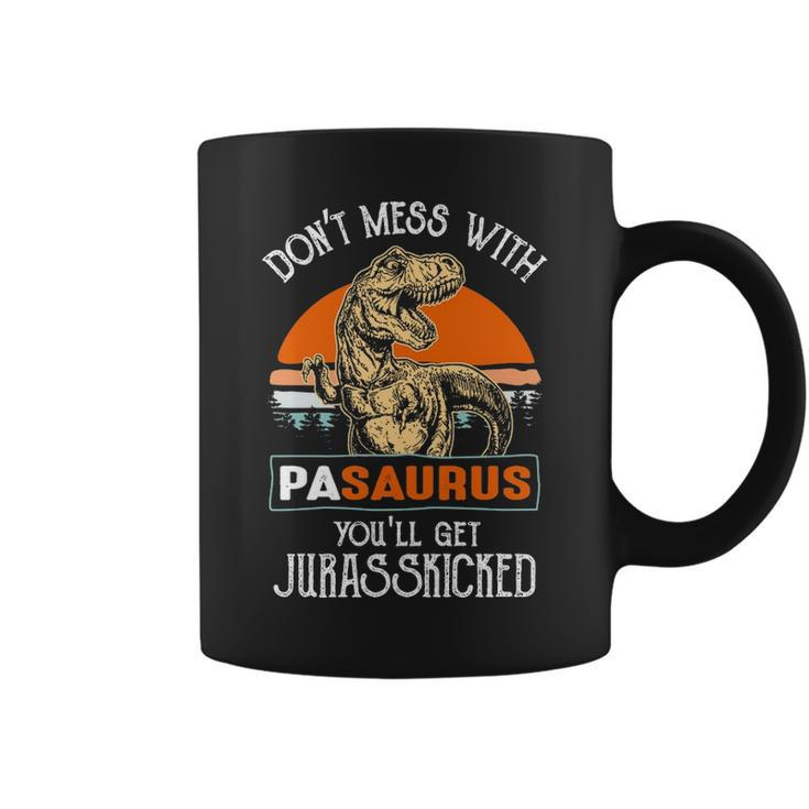 Pa Grandpa Gift Dont Mess With Pasaurus Coffee Mug