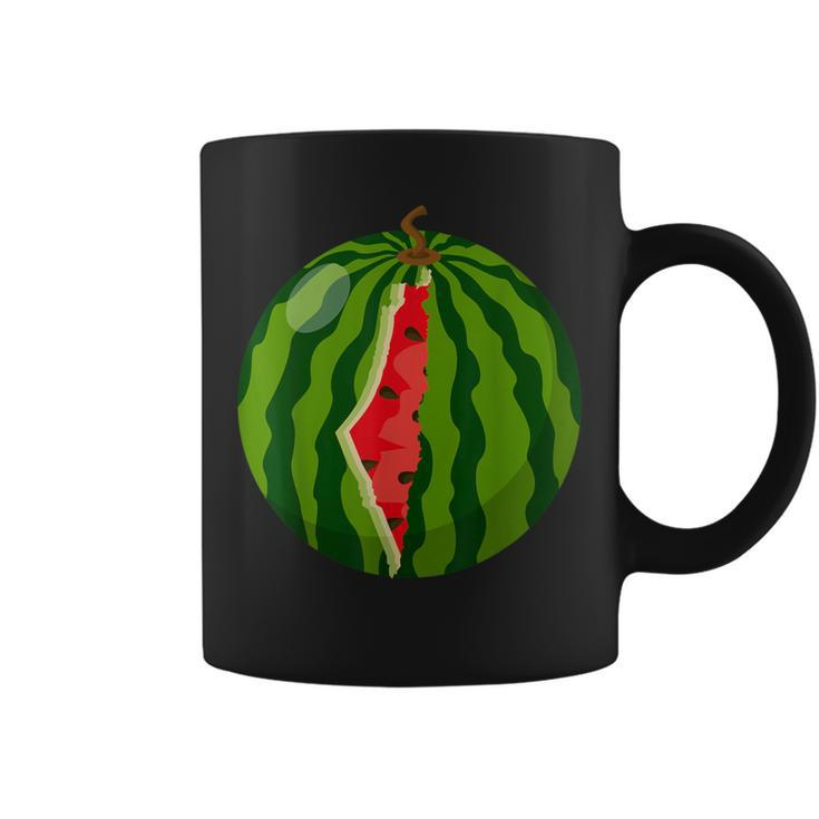 Palestine Map Watermelon Arabic Calligraphy Coffee Mug