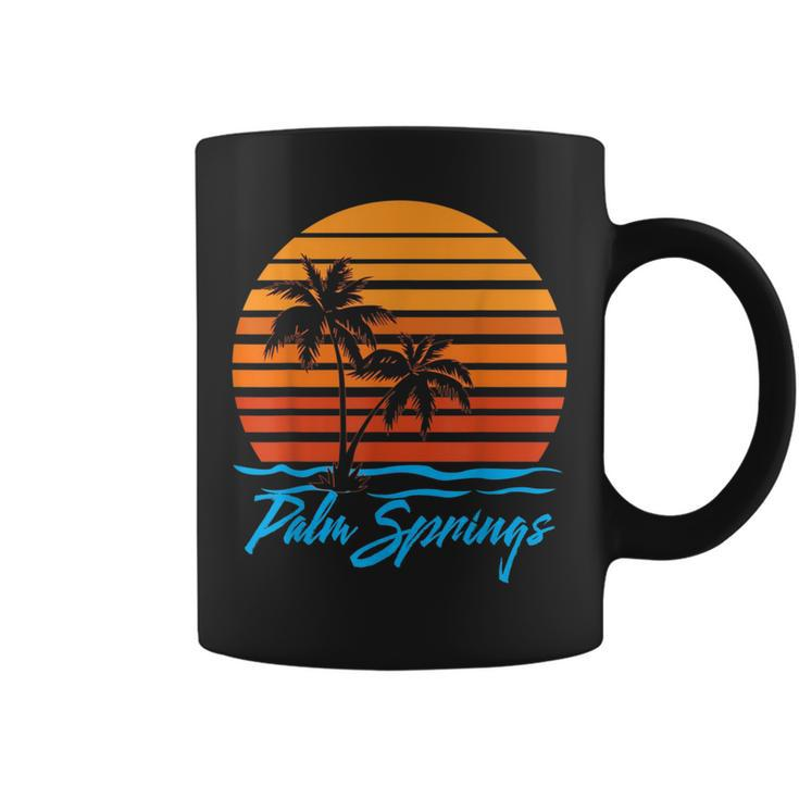 Palm Springs Sunset Palm Trees Beach Vacation Tourist Gifts Vacation Funny Gifts Coffee Mug