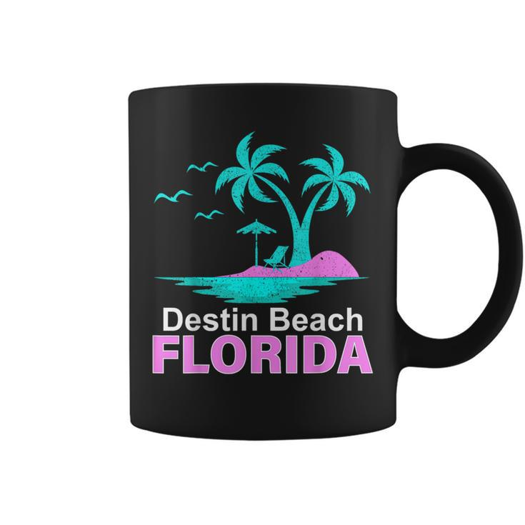Palm Tree Sunset Summer Vacation Florida Destin Beach Coffee Mug