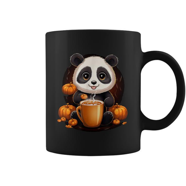 Panda Pumpkin Spice Latte Fall Autumn Halloween Coffee Mug