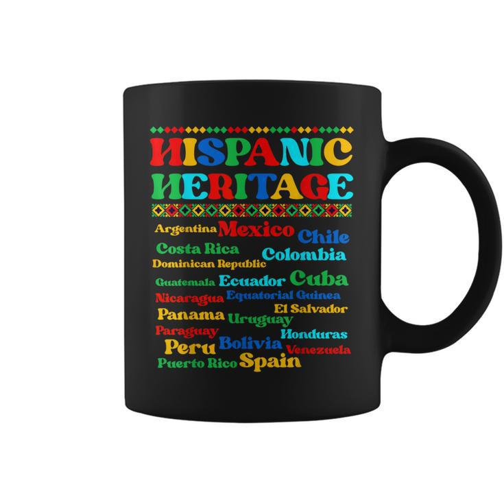 Hispanic Heritage Month 2023 National Latino Countries Flag Coffee Mug