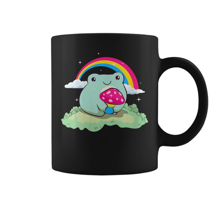 Pansexual Pride Pan Flag Cute Frog Mushroom Subtle Lgbtq  Coffee Mug