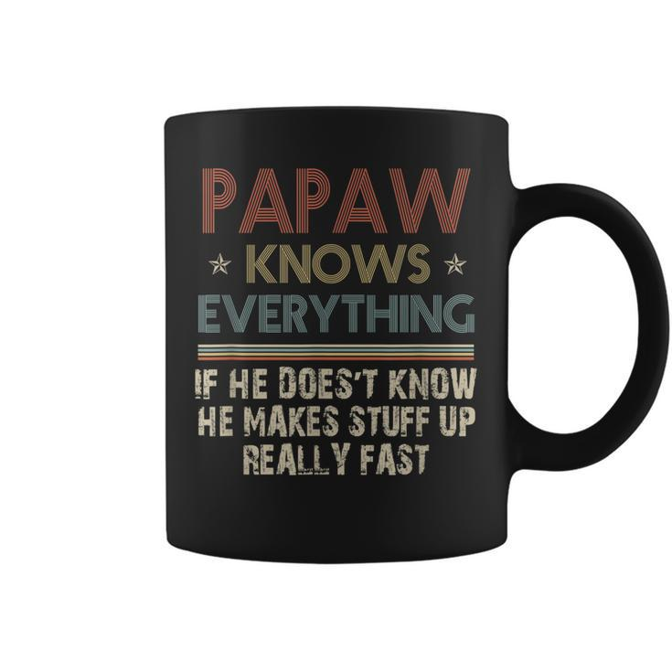 Papaw Know Everything Grandpa Gift  Coffee Mug
