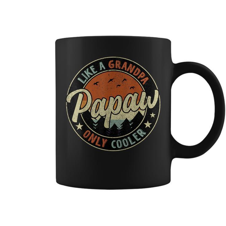 Papaw Like A Grandpa Only Cooler Vintage Retro Fathers Day  Coffee Mug