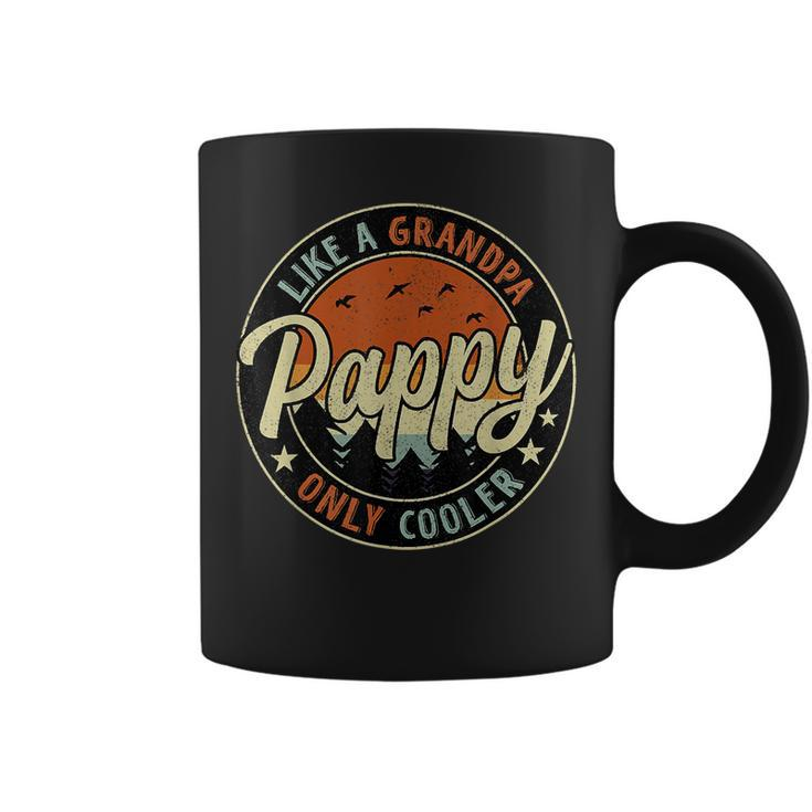 Pappy Like A Grandpa Only Cooler Vintage Retro Fathers Day  Coffee Mug