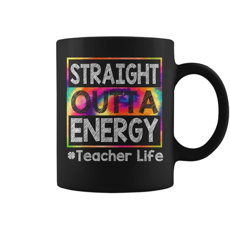 Paraprofessional Straight Outta Energy Teacher Life Tie Dye Coffee Mug