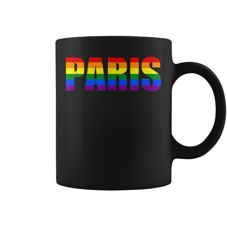Paris France Lgbtq Pride Gay Lesbian Rainbow Flag Equality Coffee Mug