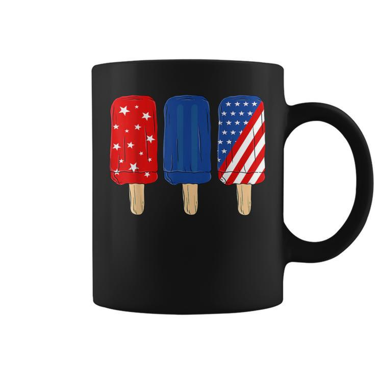 Patriotic 4Th Of July Popsicles Usa America Flag Summer Coffee Mug