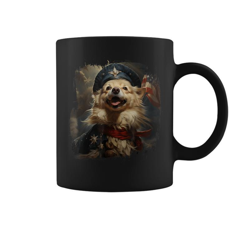 Patriotic American Eskimo Dog Coffee Mug