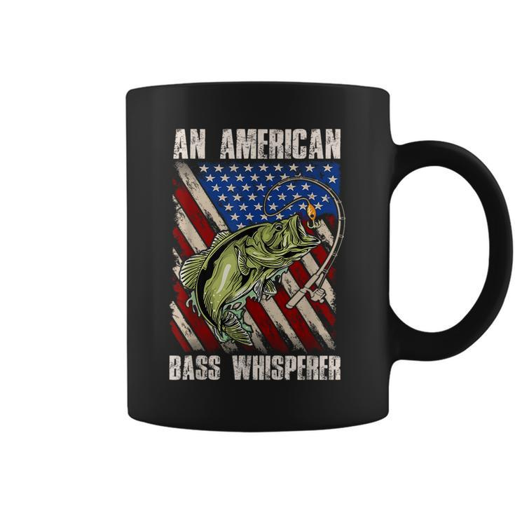 Patriotic Anglers American Bass Whisperer Fisherman  Coffee Mug