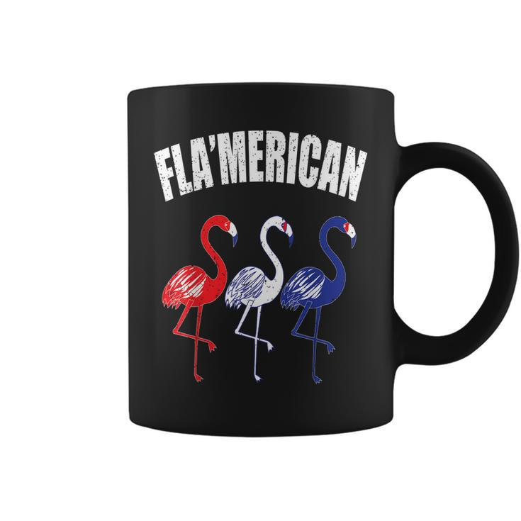 Patriotic Flamingo Red White Blue July 4Th Independence Day Coffee Mug