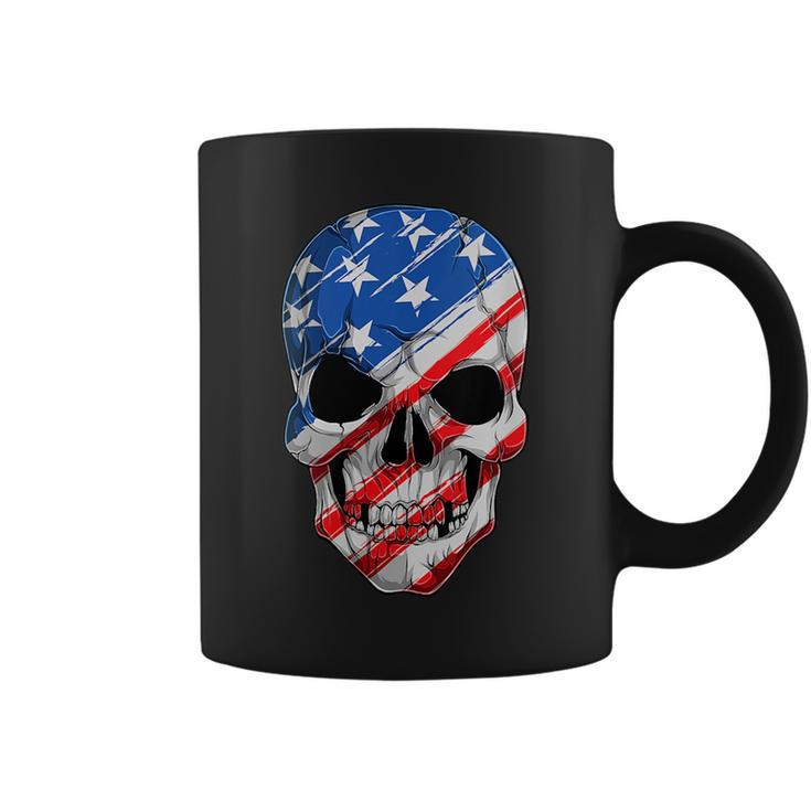 Patriotic Skeleton American Flag 4Th Of July Patriotic Pride  Patriotic Funny Gifts Coffee Mug