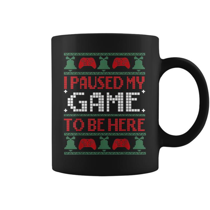 I Paused My Game To Be Her Gamer Ugly Christmas Sweaters Coffee Mug
