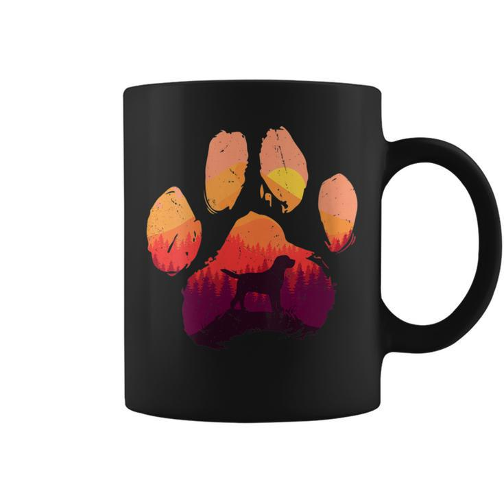 Paw Cavador Dog Mom Dad Mountains Sunset Dog Mom Dad Mountai Coffee Mug