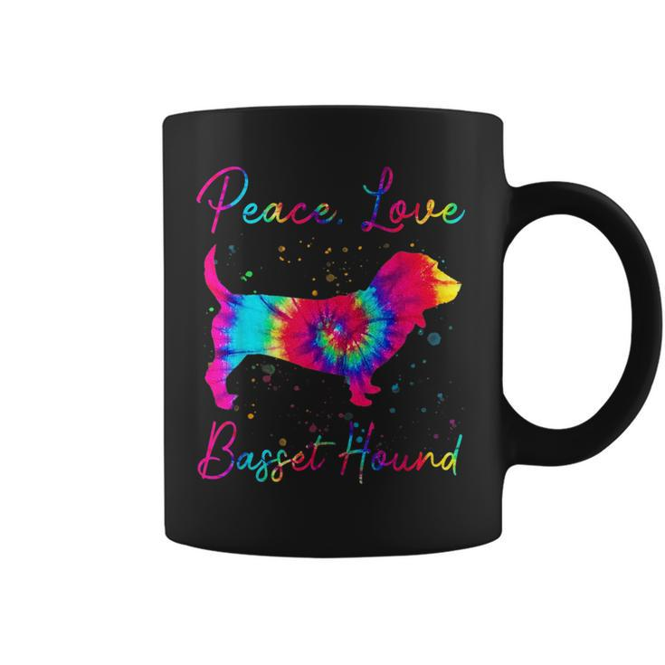 Peace Love Basset Hound Funny Dog Lover Gift Coffee Mug